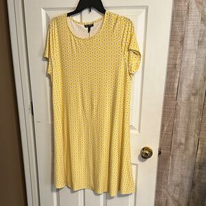Allison Brittney Yellow Patterned Mini Dress